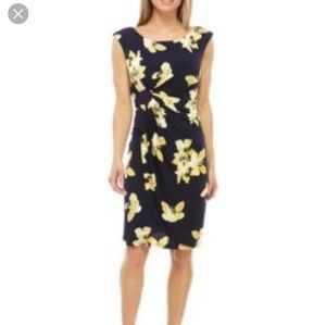 Navy and Yellow floral dress